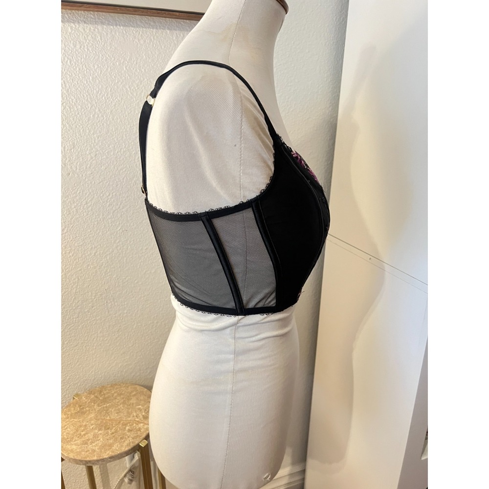 Victorias Secret Womens Black Corset Bustier Bralette Sz S NWT Fairy Sexy Goth‎ - Picture 3 of 11